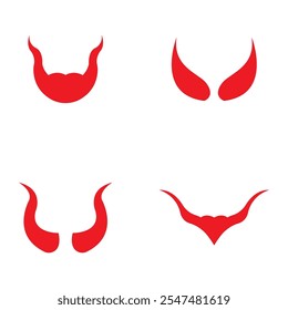 Teufelshorn Vektor Symbol Design Illustration Template