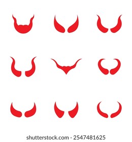 Teufelshorn Vektor Symbol Design Illustration Template