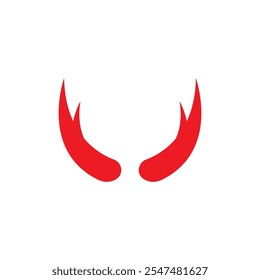 Teufelshorn Vektor Symbol Design Illustration Template