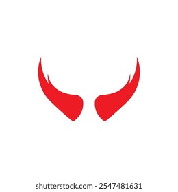 Teufelshorn Vektor Symbol Design Illustration Template