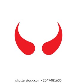 Teufelshorn Vektor Symbol Design Illustration Template