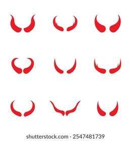 Teufelshorn Vektor Symbol Design Illustration Template