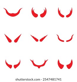 Teufelshorn Vektor Symbol Design Illustration Template