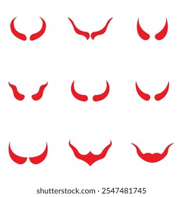 Teufelshorn Vektor Symbol Design Illustration Template