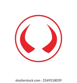 Devil horn Vector icon design illustration Template