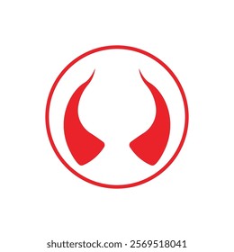 Devil horn Vector icon design illustration Template