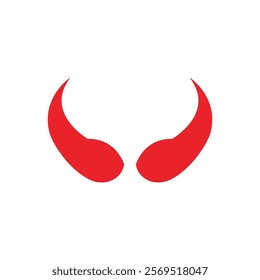 Devil horn Vector icon design illustration Template