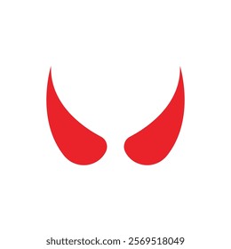 Devil horn Vector icon design illustration Template