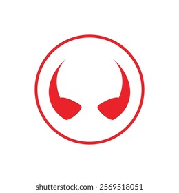 Devil horn Vector icon design illustration Template