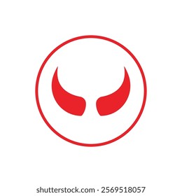 Devil horn Vector icon design illustration Template