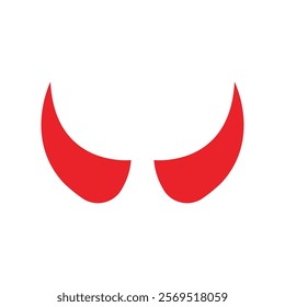 Devil horn Vector icon design illustration Template