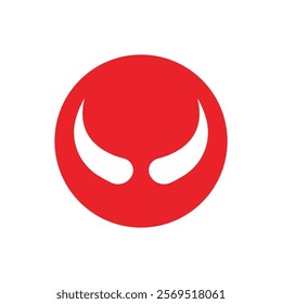 Devil horn Vector icon design illustration Template