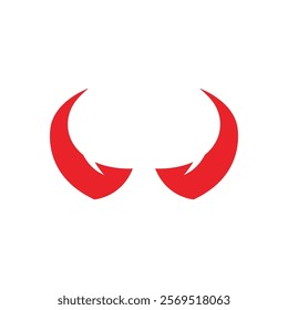 Devil horn Vector icon design illustration Template