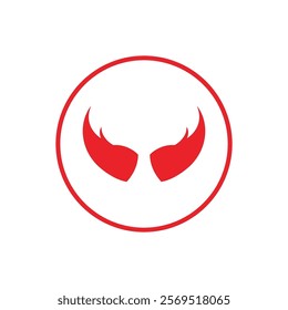 Devil horn Vector icon design illustration Template