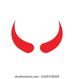 Devil horn Vector icon design illustration Template