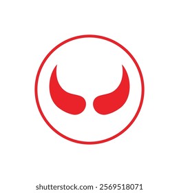 Devil horn Vector icon design illustration Template