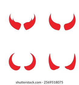 Devil horn Vector icon design illustration Template