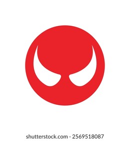 Devil horn Vector icon design illustration Template