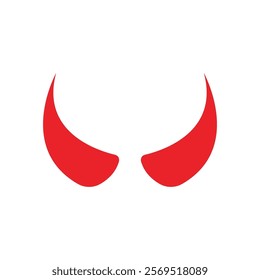 Devil horn Vector icon design illustration Template