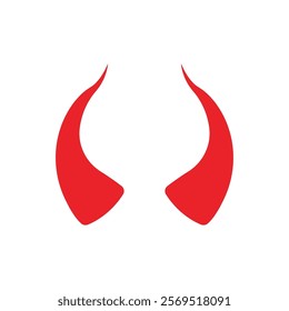 Devil horn Vector icon design illustration Template