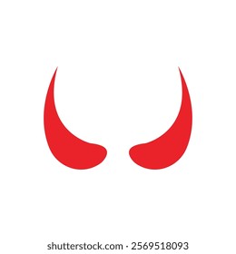 Devil horn Vector icon design illustration Template