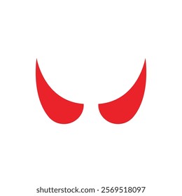 Devil horn Vector icon design illustration Template