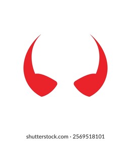 Devil horn Vector icon design illustration Template