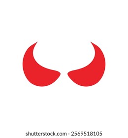 Devil horn Vector icon design illustration Template