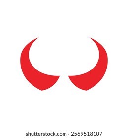 Devil horn Vector icon design illustration Template