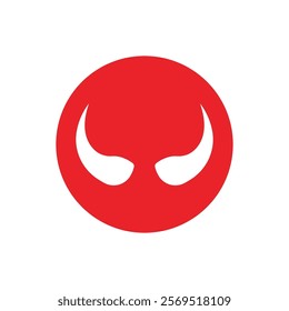 Devil horn Vector icon design illustration Template