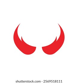 Devil horn Vector icon design illustration Template