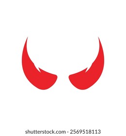 Devil horn Vector icon design illustration Template