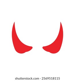 Devil horn Vector icon design illustration Template