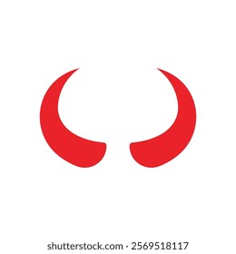 Devil horn Vector icon design illustration Template