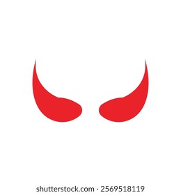 Devil horn Vector icon design illustration Template