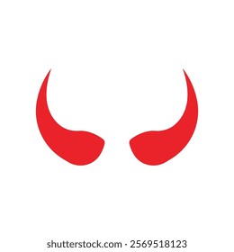 Devil horn Vector icon design illustration Template