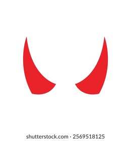 Devil horn Vector icon design illustration Template