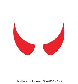 Devil horn Vector icon design illustration Template