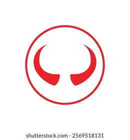 Devil horn Vector icon design illustration Template