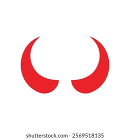 Devil horn Vector icon design illustration Template