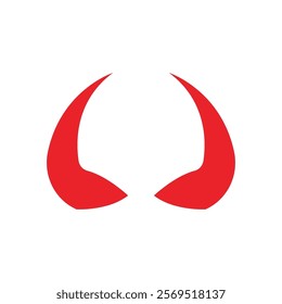 Devil horn Vector icon design illustration Template