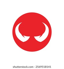 Devil horn Vector icon design illustration Template