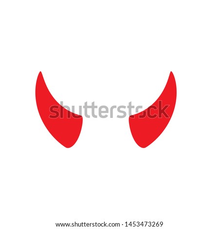 Devil horn Vector icon design illustration Template