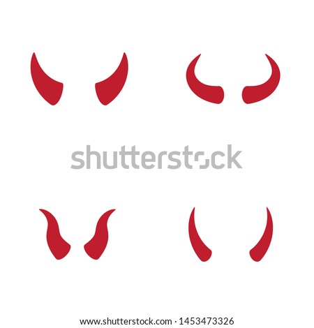 Devil horn Vector icon design illustration Template