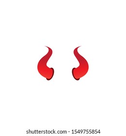 Devil horn vector icon logo design illustration template