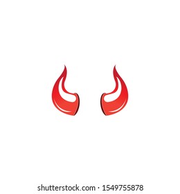 Devil horn vector icon logo design illustration template