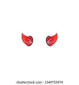 Devil horn vector icon logo design illustration template