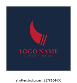 Devil horn vector icon logo design illustration template