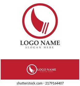 Devil horn vector icon logo design illustration template