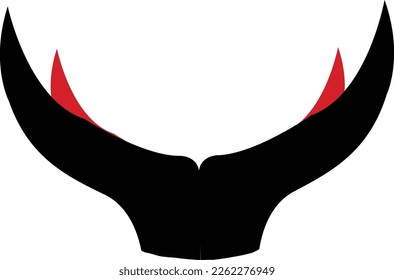  Devil horn vector illustration on white background.